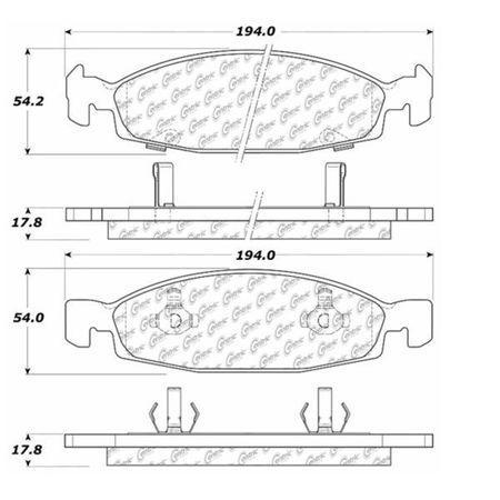 CENTRIC PARTS Posi-Quiet Ceramic Pad, 105.07900 105.07900